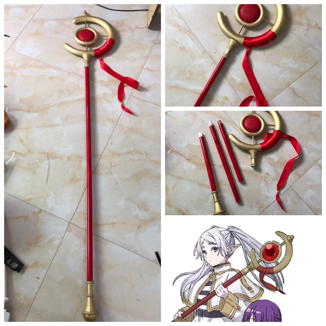 

Anime Frieren At The Funeral Cosplay Props Weapon Frieren At The Funeral PVC Wand Role Play Weapon For Women Men Halloween