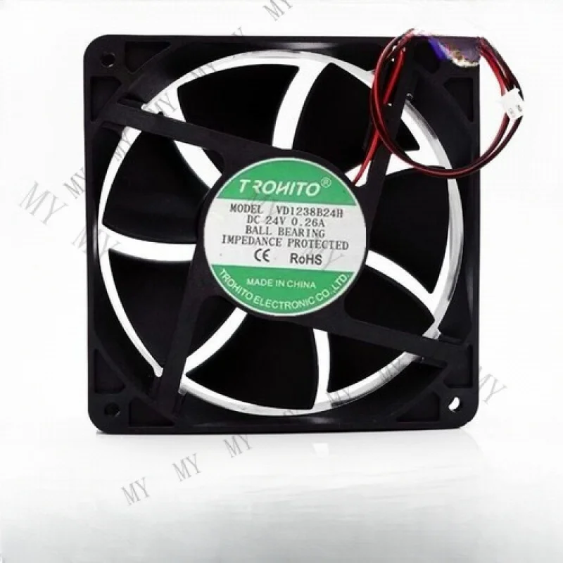 

Вентилятор охлаждения TT для TROHITO VD1238B24H 12038 DC24V 0.26A 12CM 2-контактный