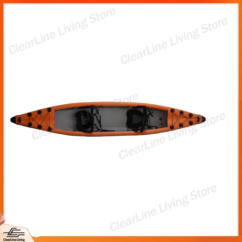 Portable Inflatable Kayak 2 Person Foldable Durable Travel Water Adventure Fishing Boat Lightweight Canoe for Adults Outdoor