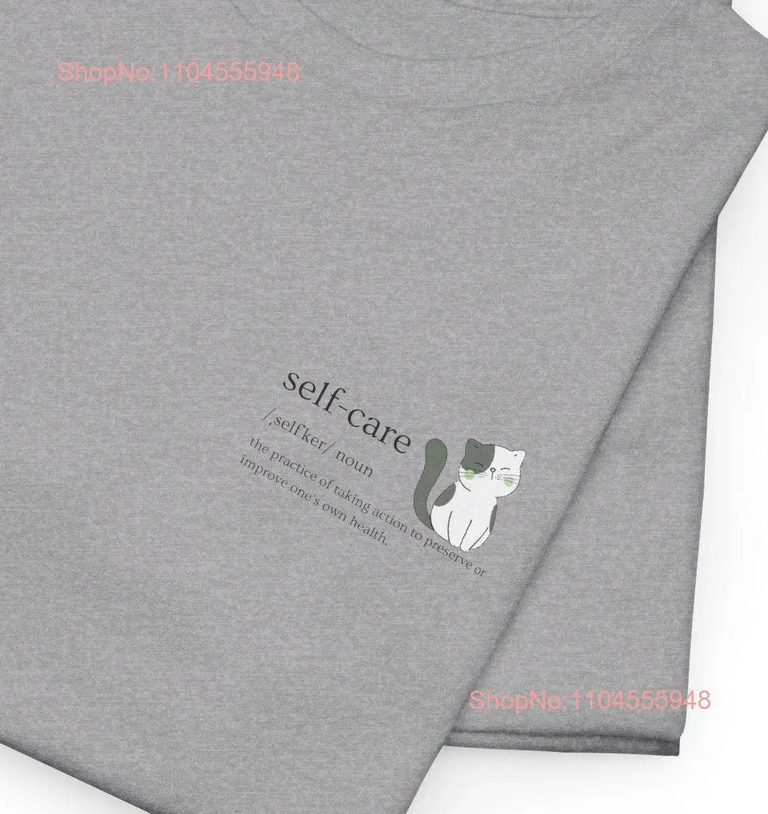 

Футболка Mental Health CaT Self Care Funny размера плюс с длинными или короткими рукавами