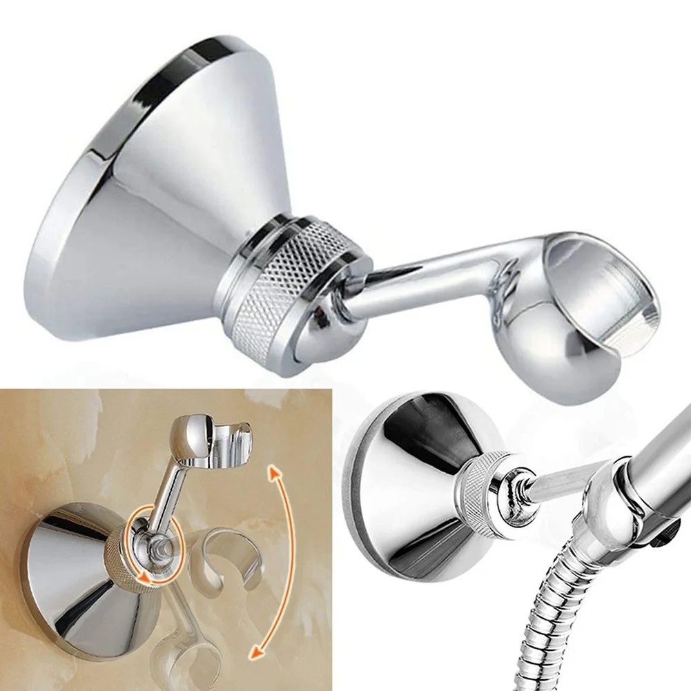 Gold Copper Adjustable Shower Head Holder Wall Mount Bracket For Bathroom Fixtures Handheld Sprayer Stand Height Support Tool - view 6