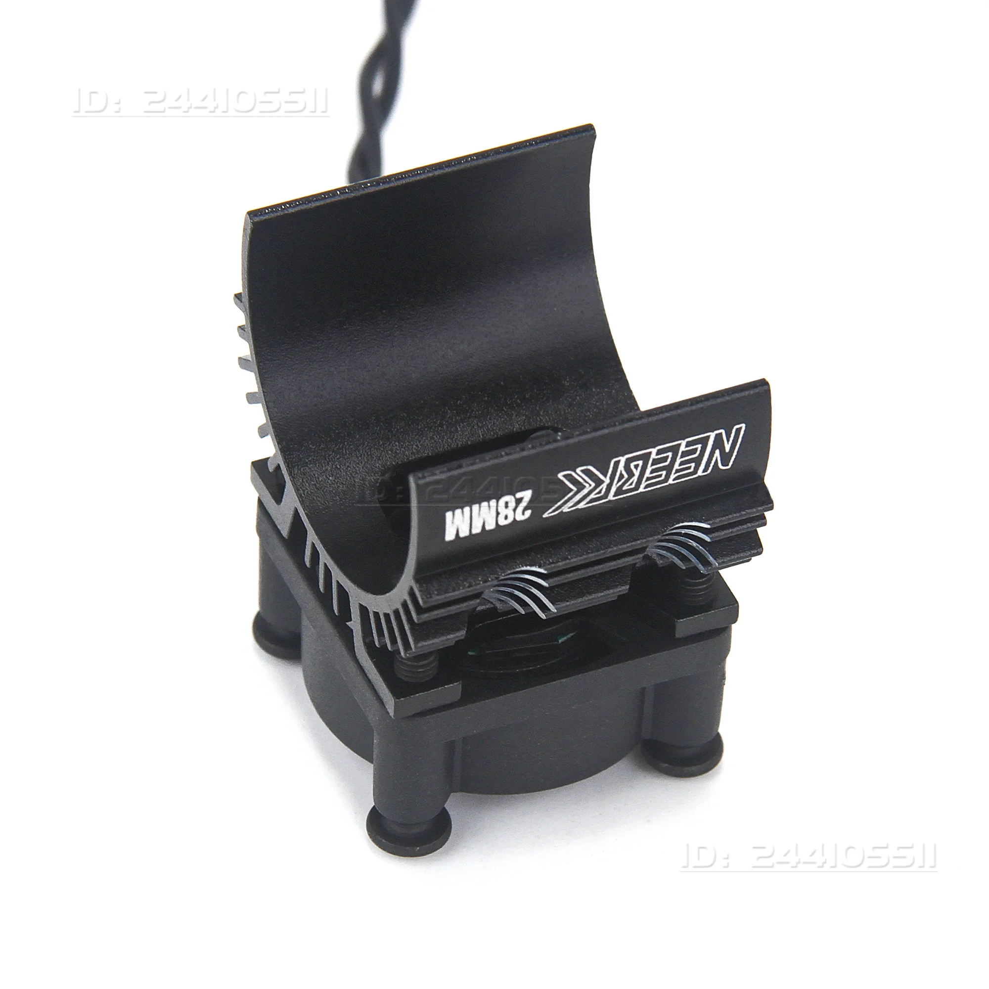 NEEBRC 28mm Metal Heatsink Cooling Cover Heat Sink 25mm Fan for 1/12 1/14 1/16 RC Car 380 390 28 Series Brushed Brushless Motor