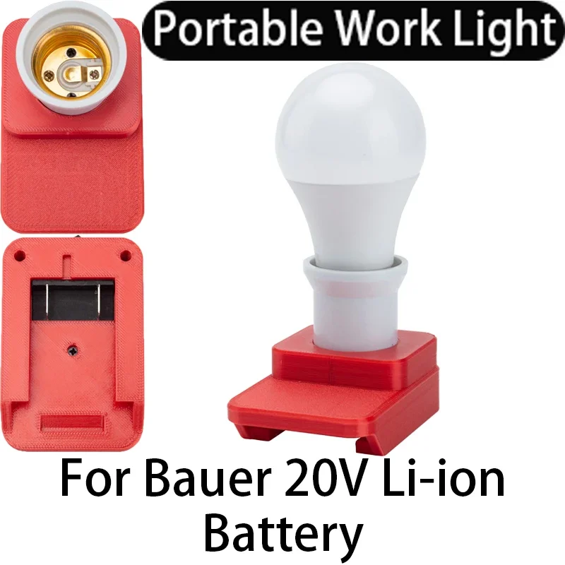 

5W LED Work Light E27 Bulbs For Bauer 20V Battery Powered Portable Cordless Indoor And Outdoors Emergency Lamp