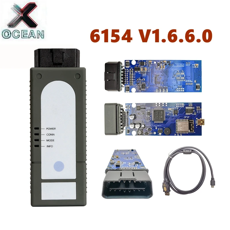 Best Quality OKI 6154A WIFI USB 6154 V1.6.6 Work For PORSCHE/VAG Car Diagnostic Tool Scanner 6154A 1.6.6 V7.2.1 Fast Shipping 