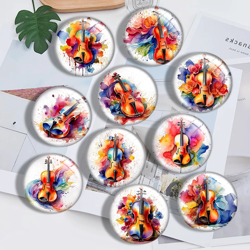 

12mm14mm/16mm/18mm/20mm/25mm/30mm Round photo glass cabochon demo flat back Making findings