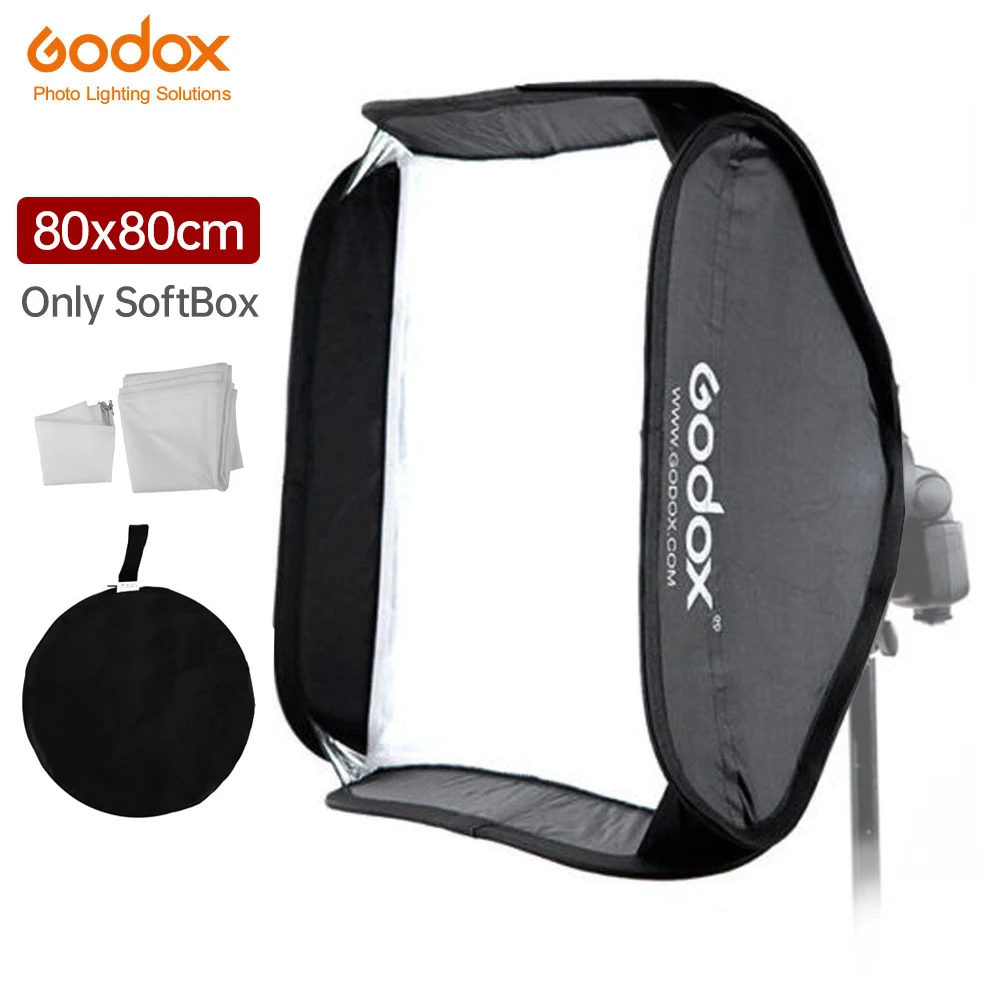 

Godox 32*32 дюйма 80*80 см 80x80 см складной софтбокс Godox подходит для S-образного кронштейна камеры студийная вспышка подходит для Bowens Elinchrom