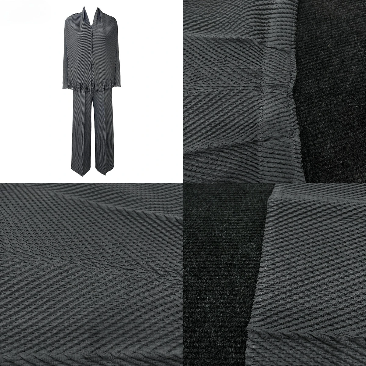 

Miyake Fold 2025 Autumn/Winter New Casual Fashion Two Piece Set Women's Loose and Versatile Top Fashion Wide Leg Pants Pleated