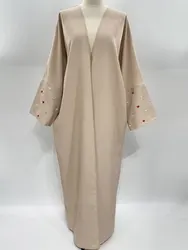 Fashion Embroidery Open Abayas For Muslim And Arab Woman Loose Elegant Casual Moroccan Turkey Saudi Kebaya Jalabiya Robe 2024