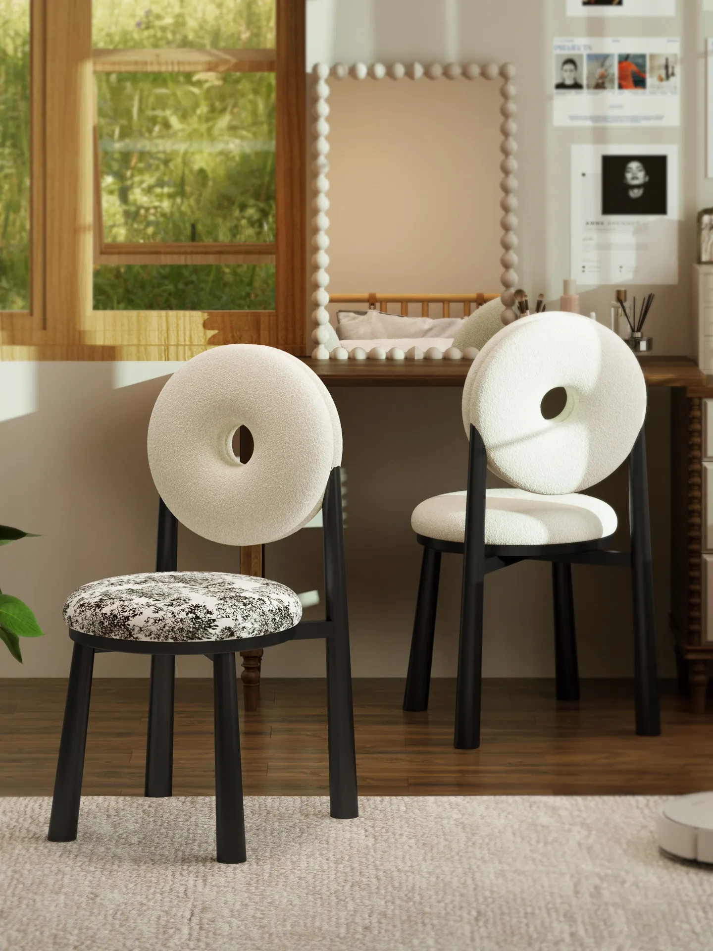Internet celebrity makeup chair, girls bedroom cloakroom makeup stool