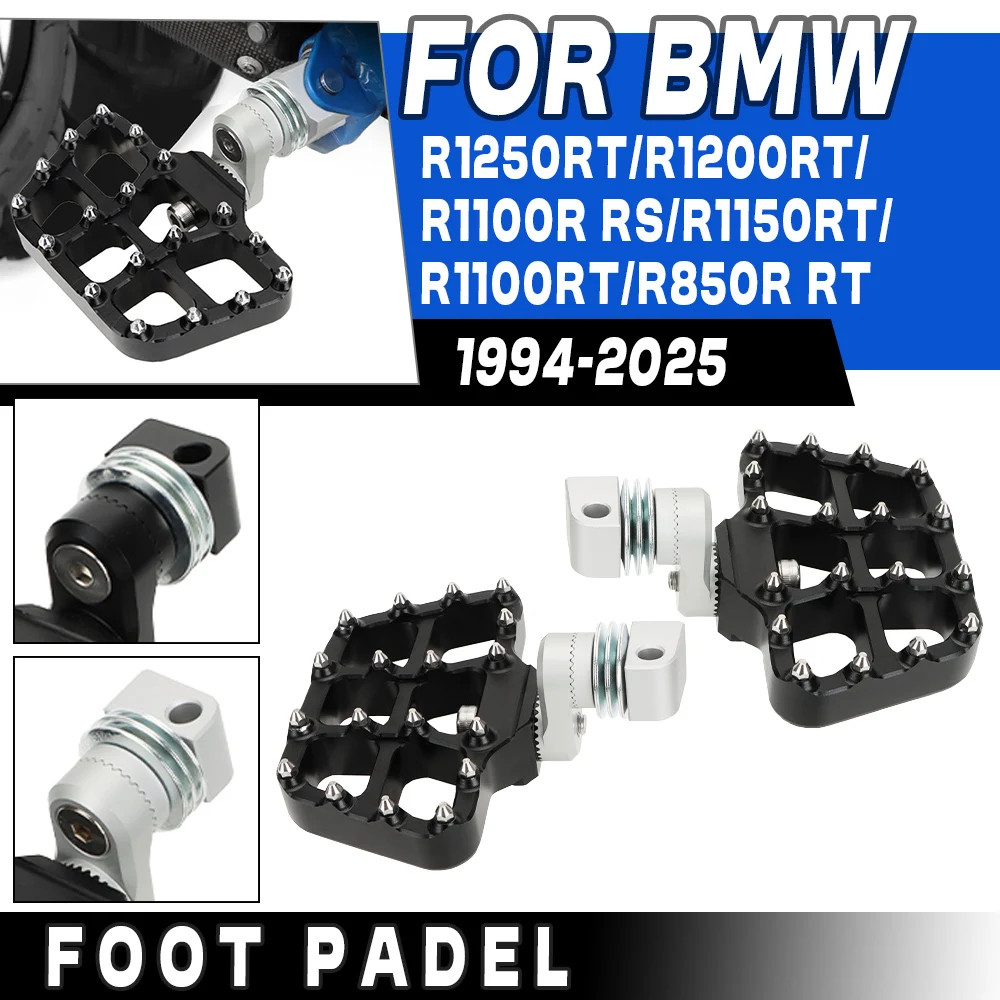

Passenger Wide Footpegs Motorcycle Aluminum Rotatable Rear Footrest For Bmw rt1200r lc R1100R 850Rt R 1200 RT R 1250 RT R1150 RT