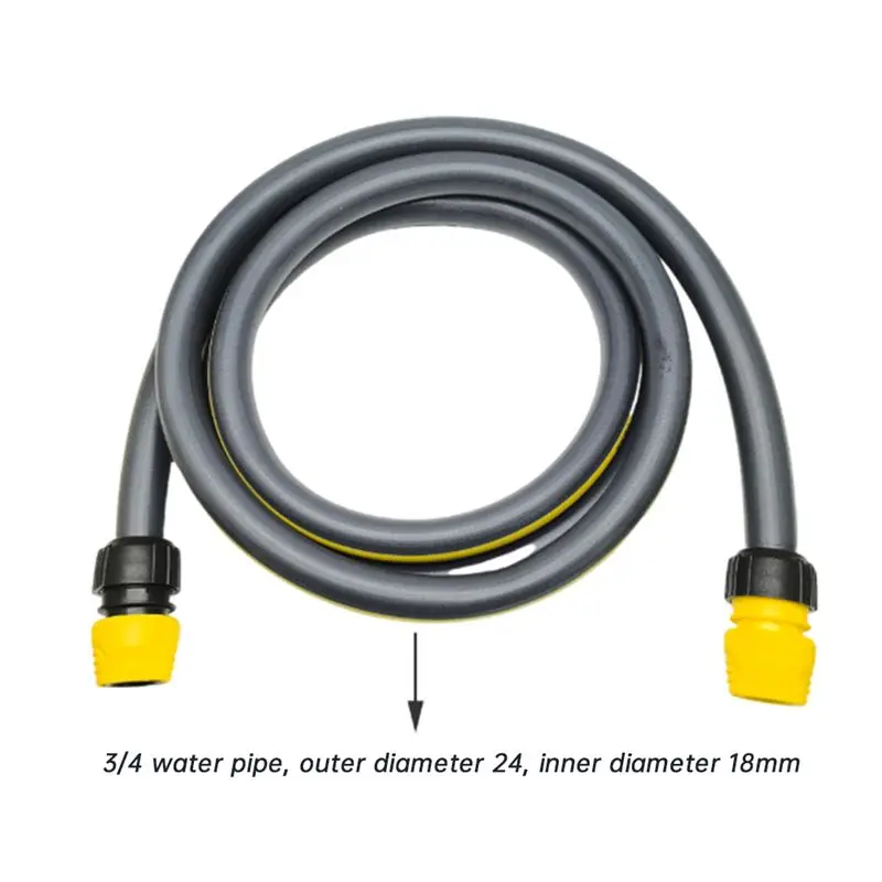 A98E-For Karcher 2M 3/4 Inch Water Inlet Pipe With 2 Water Connectors Garden Hose Stop Valve