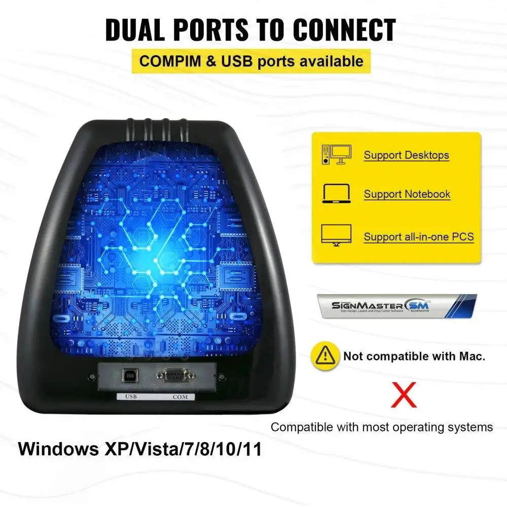 Máquina cortadora de vinil de 34 polegadas com cortador plotter com display LCD e acessórios