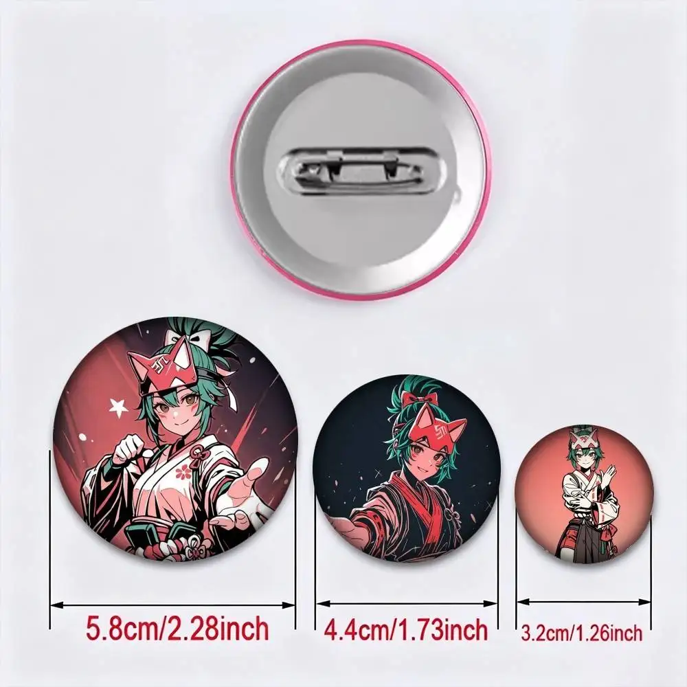 O-Overwatch K-Kiriko 25mm 32mm 44mm 58mm 75mm Brooches Badges Pins for Accessories Gift