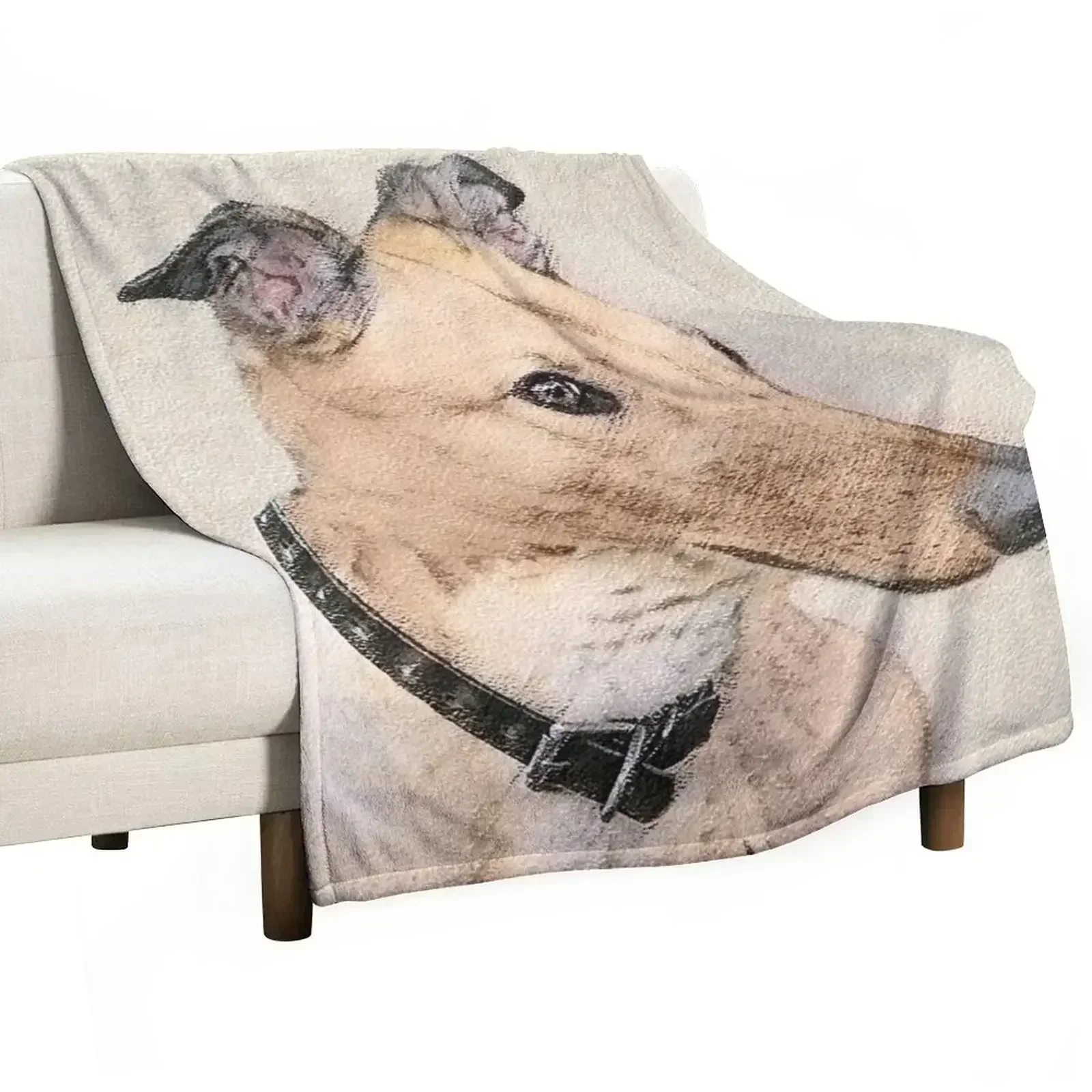 Greyhound Throw Blanket Flannel Thin Soft Plush Plaid Summer Retros Hairy Blankets