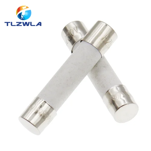 Imagen 2 del producto Fusible de cerámica de soplado rápido, tubo de 100 piezas, 5x20mm, 6x30mm, 5x20mm, 250V, 0.1A, 0.25A, 0.5A, 1A, 1.5A, 2A, 2.5A, 3A, 3.15A, 4A-30A, rotura lenta