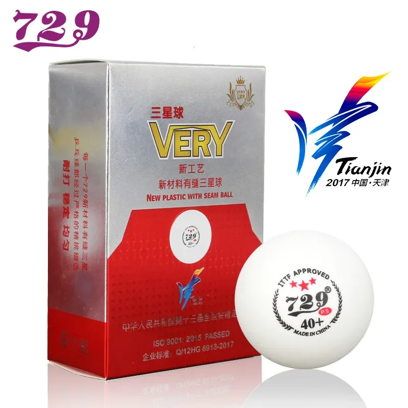 729 Friendship Table Tennis 3-Star V40+ National GamesTable Tennis Balls 40+ New Material Seamed Plastic ABS Ping Pong Balls