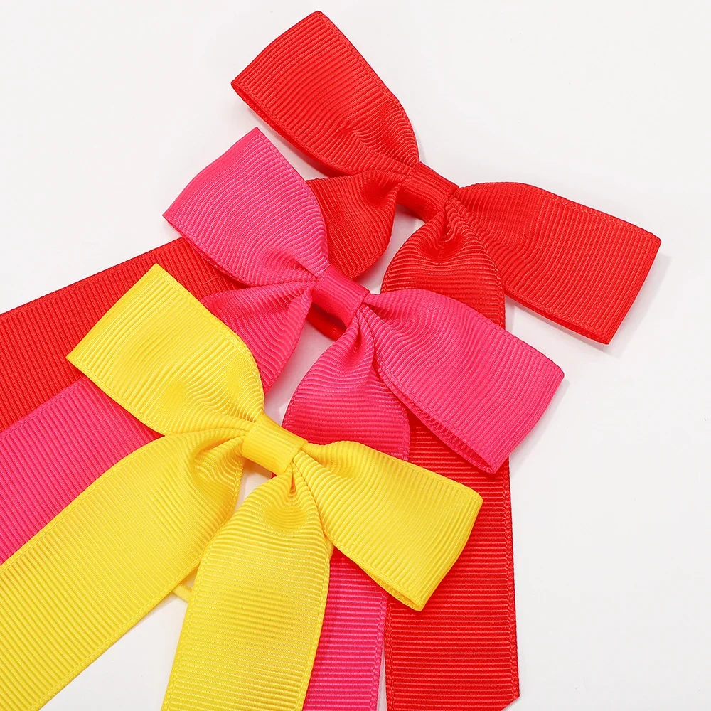 Ribbon Hair Bands Toddler Cheer Bow Head Rope Kids Fashion Solid for Sweet Girls children Party Headwear Hair Accessories - 6