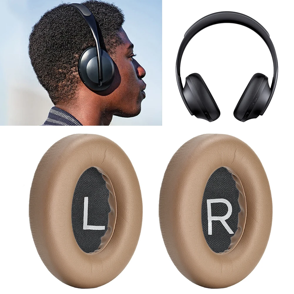 Protein Leather/Sheepskin with Memory Foam Ear Cushion Cover Noise Cancelling Ear Cushions for Bose 700 Over Ear Headphones