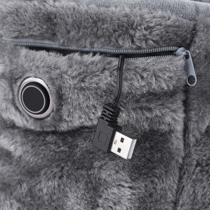 BAAG-USB Heater Foot Shoes Winter Warm Snow Boots Comfortable Plush Warm Electric Slippers Feet Heated Shoes For Women Men