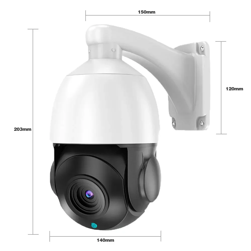 8MP 4K IP Camera Outdoor PTZ 30X Optical Zoom CCTV Onvif H.265 Dome POE TF Card AI Audio Security Camera Hikvision Compatible