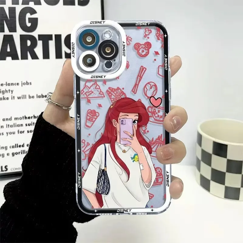 Cartoon Disney Princess Case For Xiaomi 13T 14T 12T 11T 10T 14 13 12 11 Lite 5G NE POCO F6 X6 Pro X3 NFC X5 X4 GT F3 F4 F5 M6