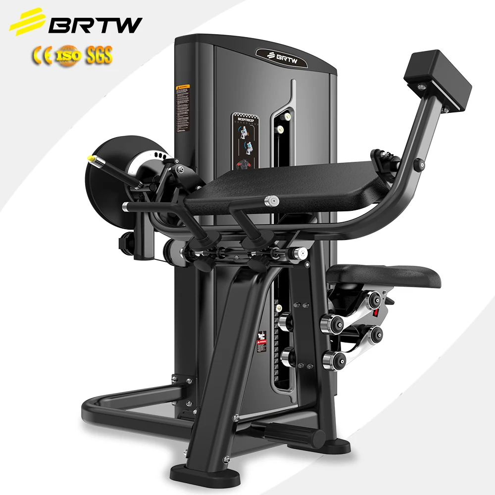 

BRTW Commercial Gym Arm Exercise Equipment Strength Training Seated Pin Load Selection Biceps Curl Triceps Extension Machine