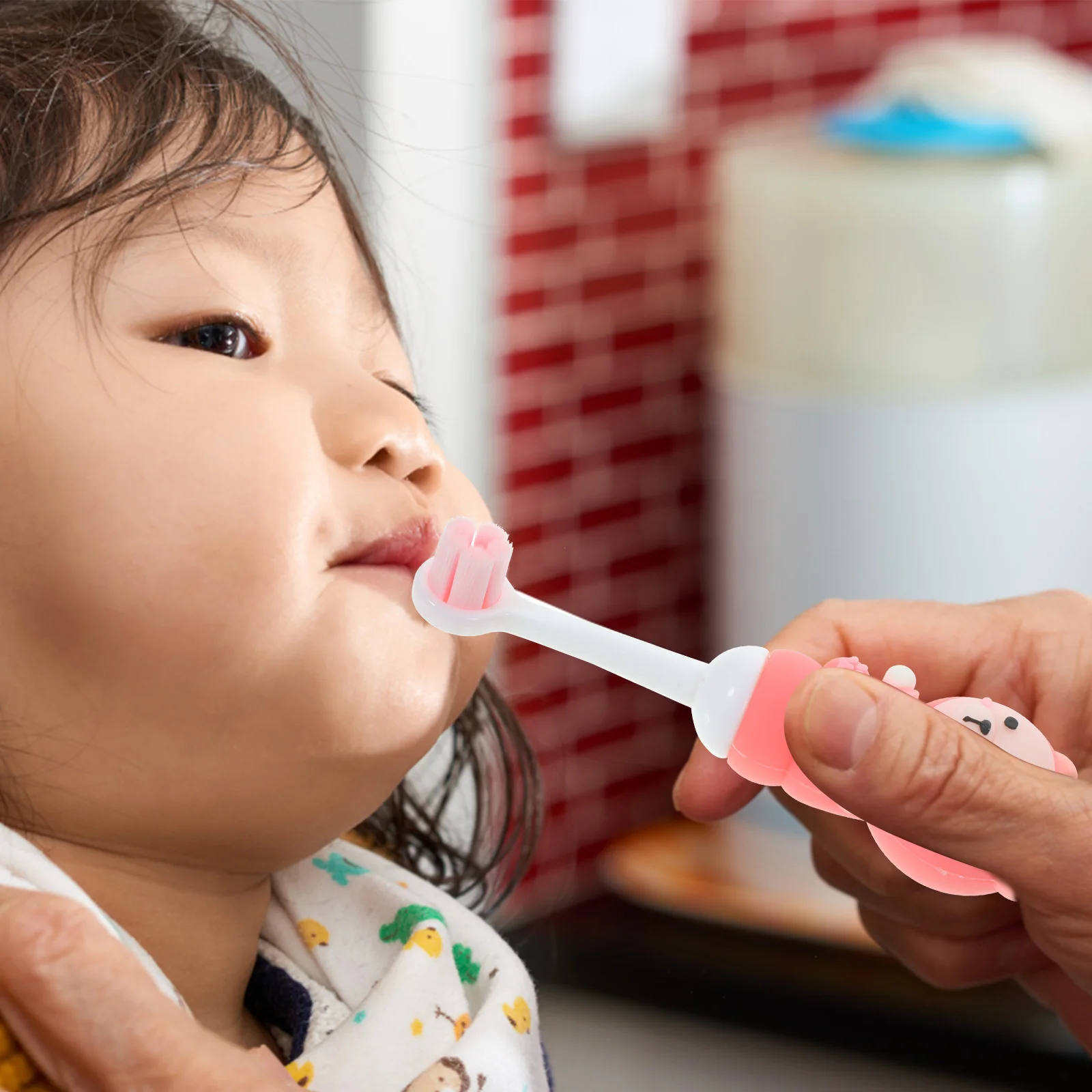 

2 Pcs Kids Toothbrushes Childrens Manual Soft Silica Gel Travel Infant Cute Bear Shape Safe Durable Toddler Teeth Brush