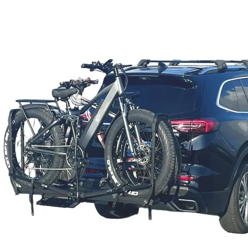 Factory Directly Heavy 2-Bike Hitch Rack with Ramp Suv Car Rear Carrier Cargo Electric Rack