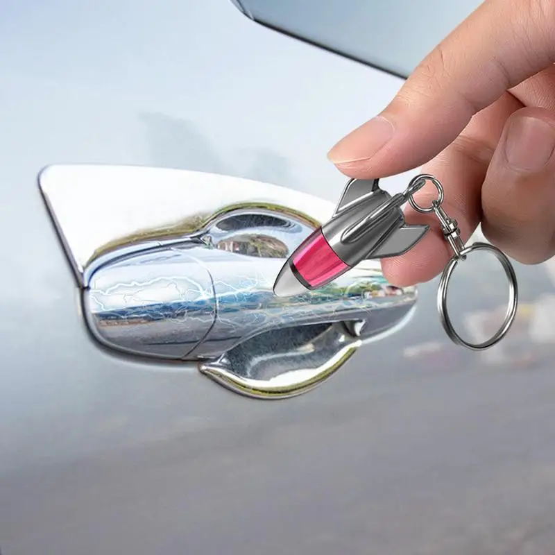 Static Eliminator Discharger Automobile Static Remover Keychain Multi-functional Removing Static Electricity Keyring For Human