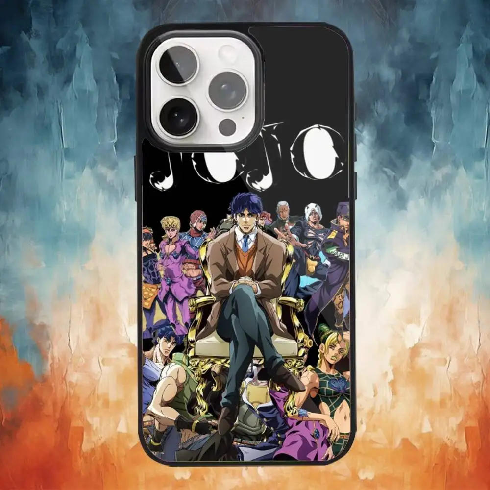 J-JoJo Bizarre Adventure Handyhülle für iPhone17,16,15,14,13,12,11 Plus, Pro Max, magnetisches Magsafe-Wireless-Laden