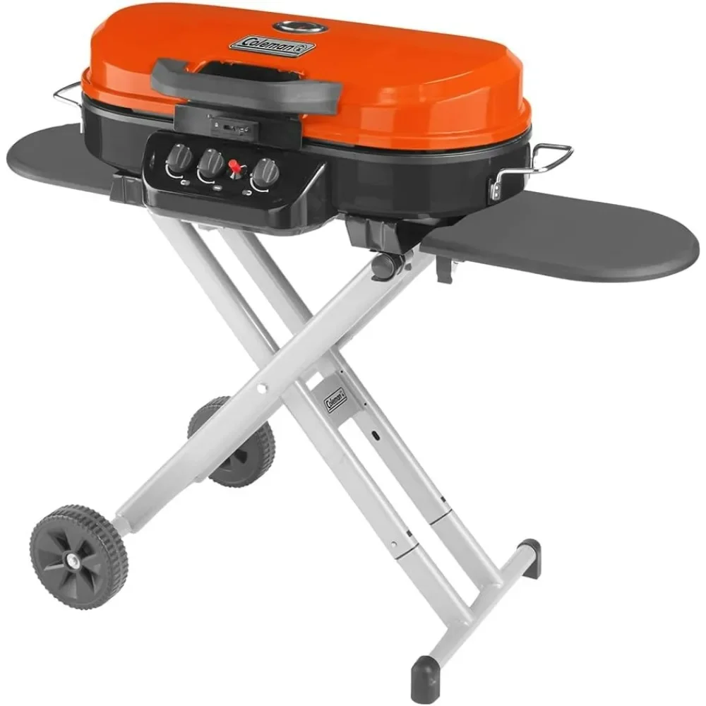 

BBQ Grills,285 Portable Stand-Up Propane Grill, Gas Grill with 3 Adjustable BurnersPush-Button Ignition,Grills