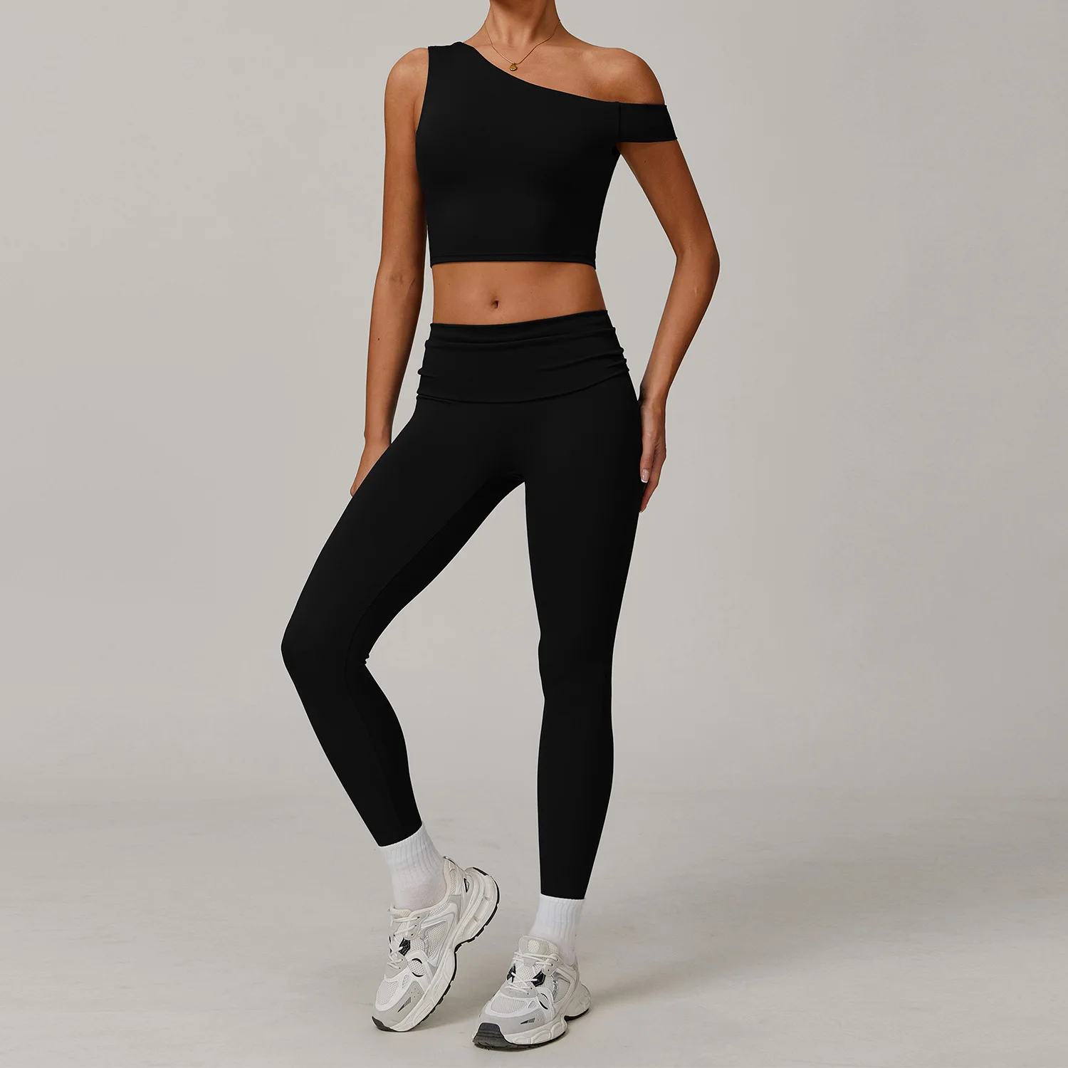 2Pcs Gym Set Sportswear Women Sports Tank Tops High Waist Stretch Flared Pant Gym Suit Fitness Clothes Activewear Workout Sets