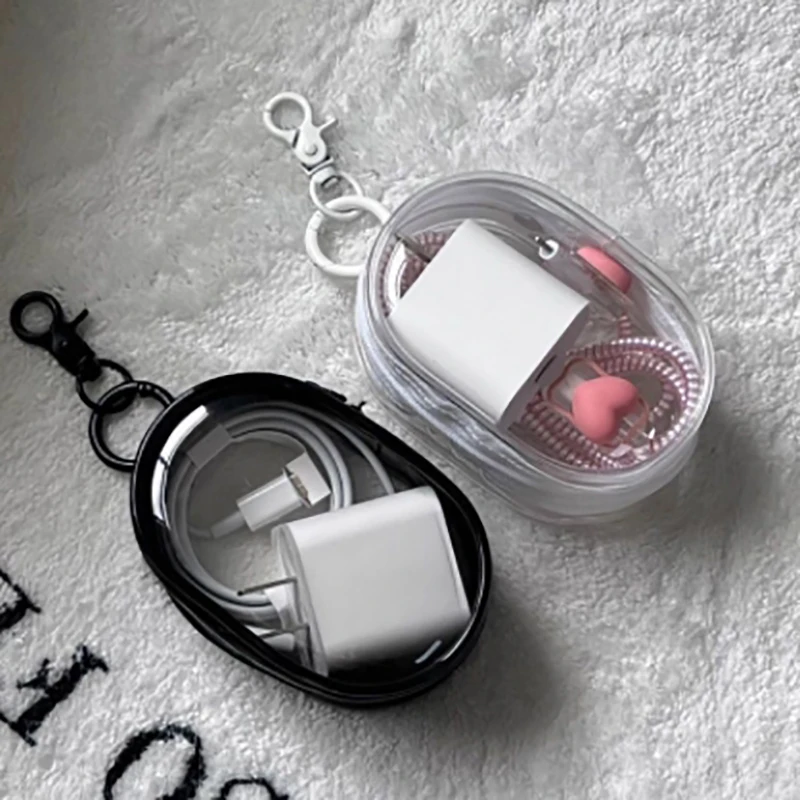 

1Pcs Protective Cover Data Cable Storage Box Durable Portable Outdoor Travel Storage Bag Multifunctional Clear Organizer Box