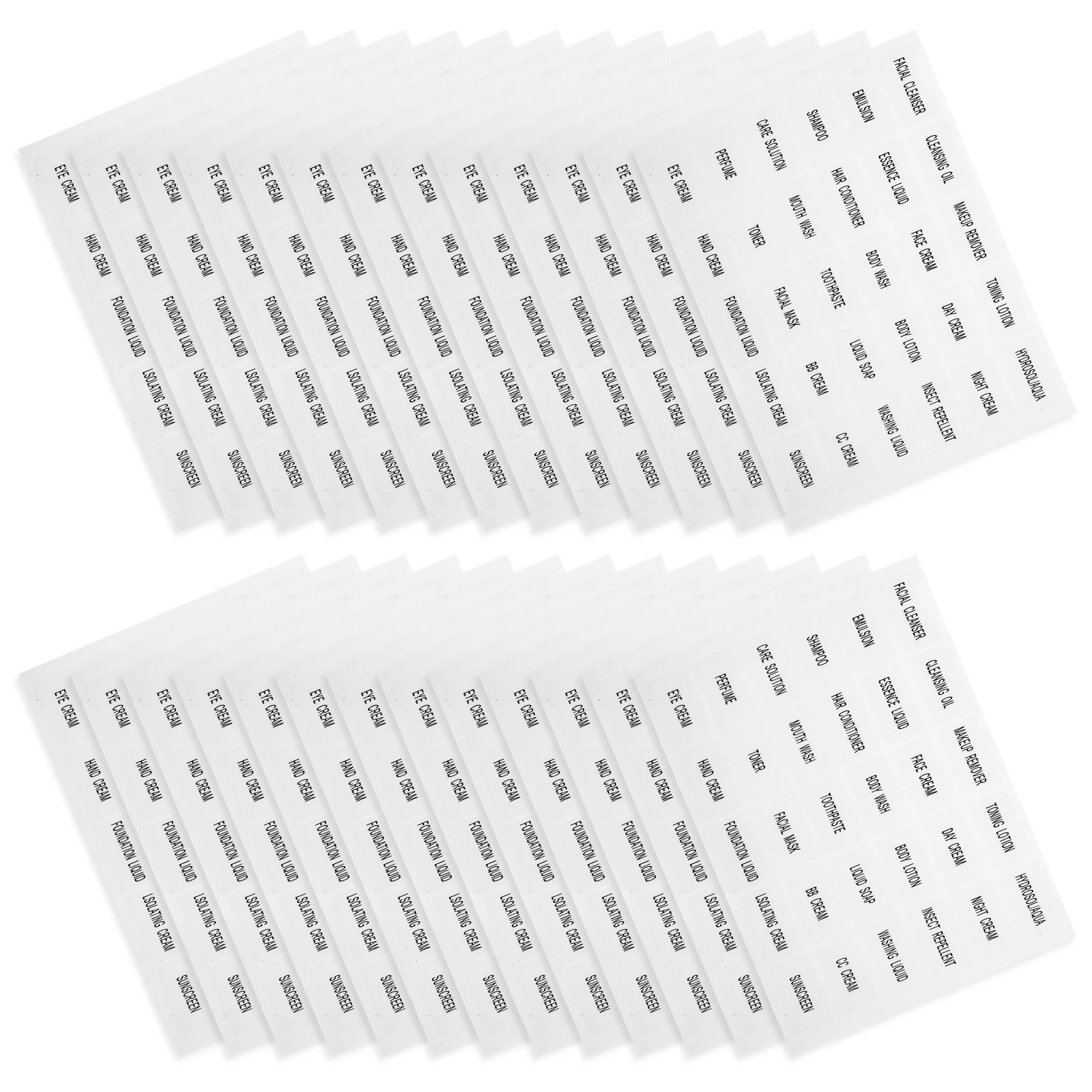 

50 Pcs Bottle Stickers Labels Canning for Jars Travel Body Skin Care Products Pvc Waterproof