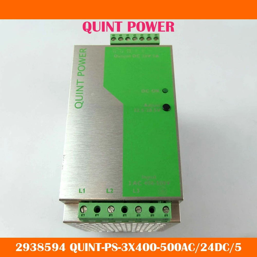 2938594 QUINT-PS-3X400-500AC/24DC/5 QUINT POWER 24VDC/5A Switching Power Supply Work Fine High Quality Fast Ship