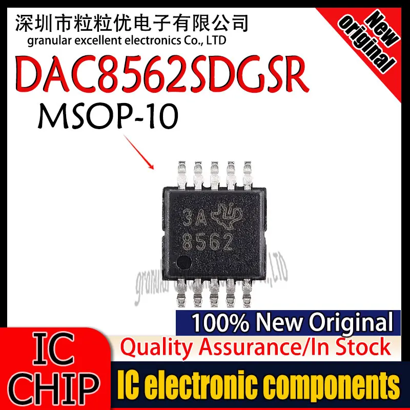 1-5PCS 100% New Original DAC8562SDGSR DAC8562 MSOP-10 in stock Quality assurance IC Chip