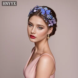 HNYYX Bridal Wedding Rhinestone Hair Accessories Crystal Head Hoop Retro Elegant Headband for Girls Butterfly Tiara Jewelry A199