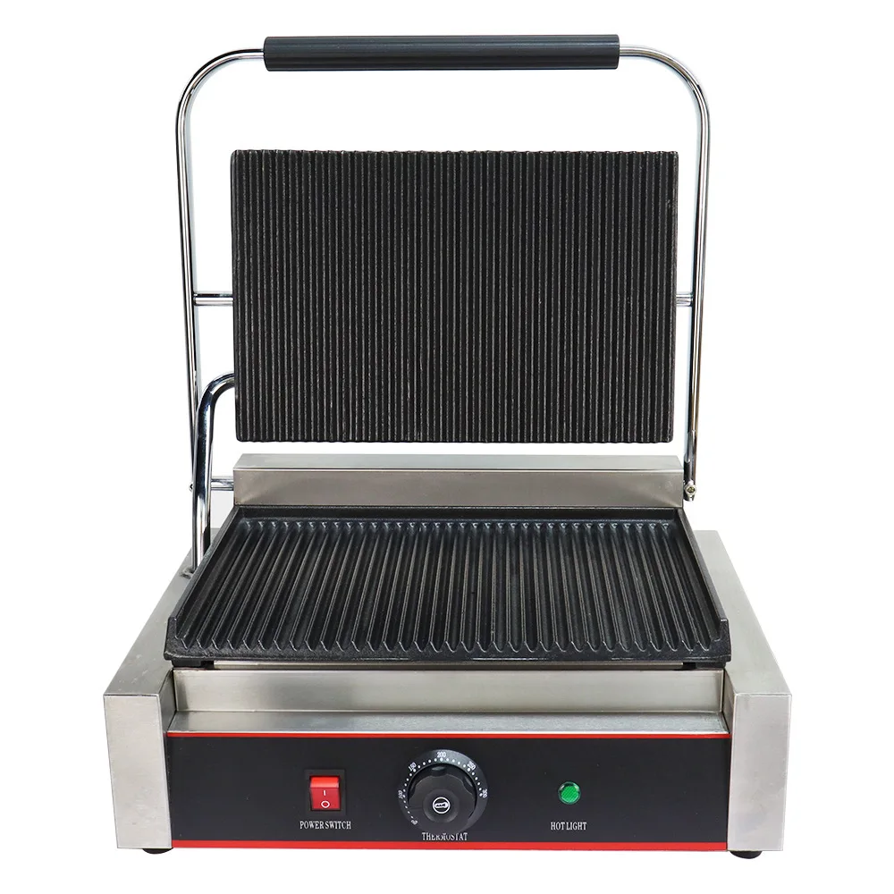 

Commercial electric grilling furnace, pressure plate grilling furnace, squid chicken chops, steak widened and thickened iron