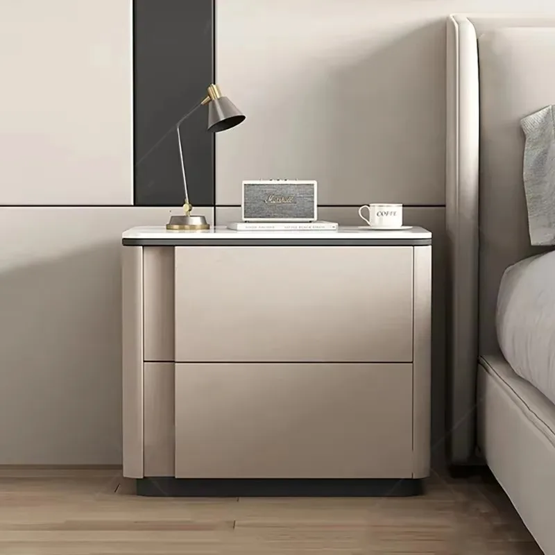 Aesthetic Minimalist Night Table Modern Storage Italian Drawer Bedside Table Luxury Trendy Cajones De Dormitorio Home Furniture