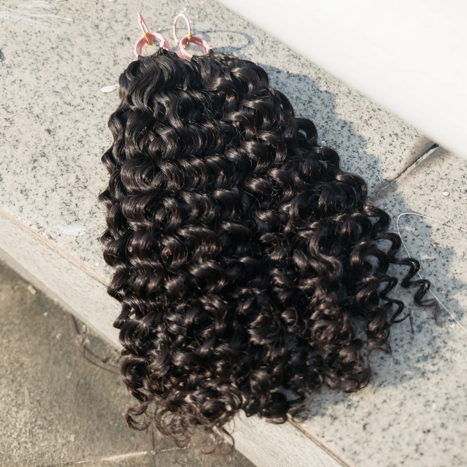 

Water Wave Pre-Separated Crochet Human Hair Bundles Unprocessed Virgin 100% Human Hair Extension 100g/lot for Bohemian Sytle