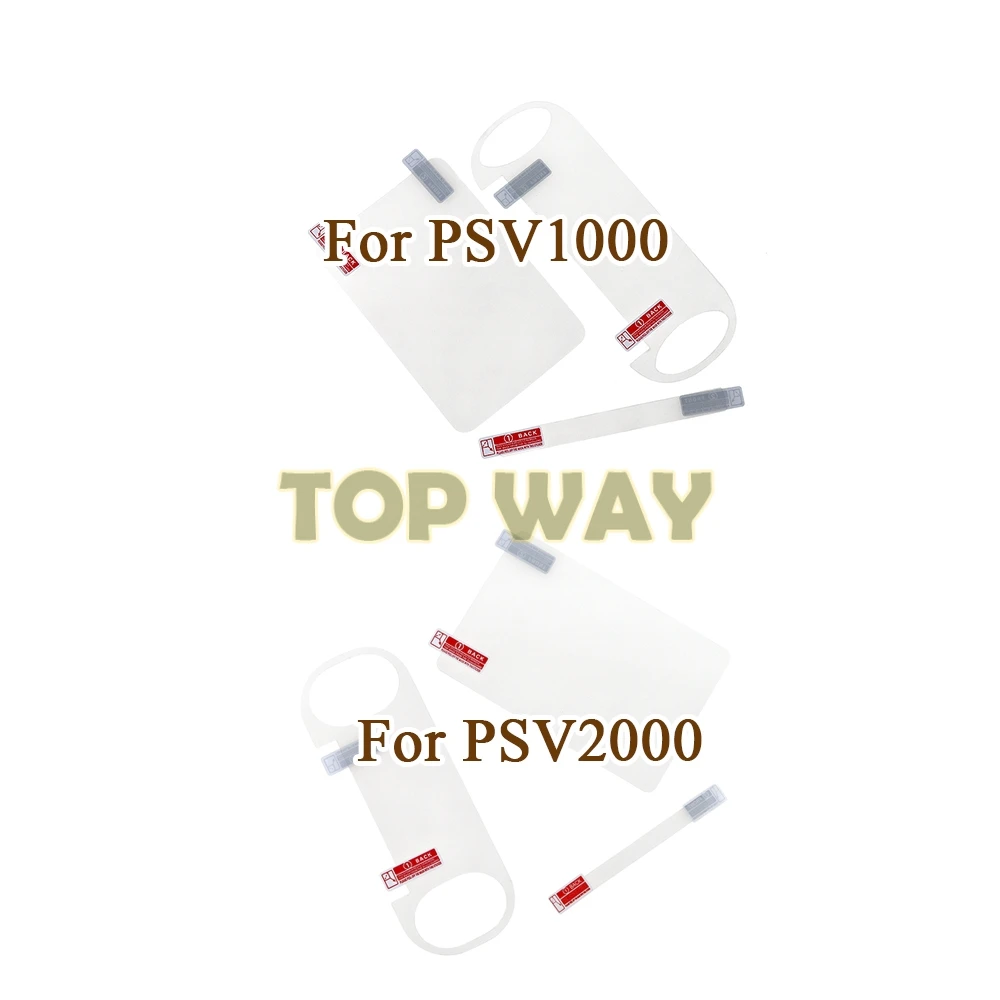 

50 комплектов защитных пленок HD Clear для PSV 1000/2000, передняя и задняя пленка, закаленный пластик для PS Vita PSV 2000 PSV1000