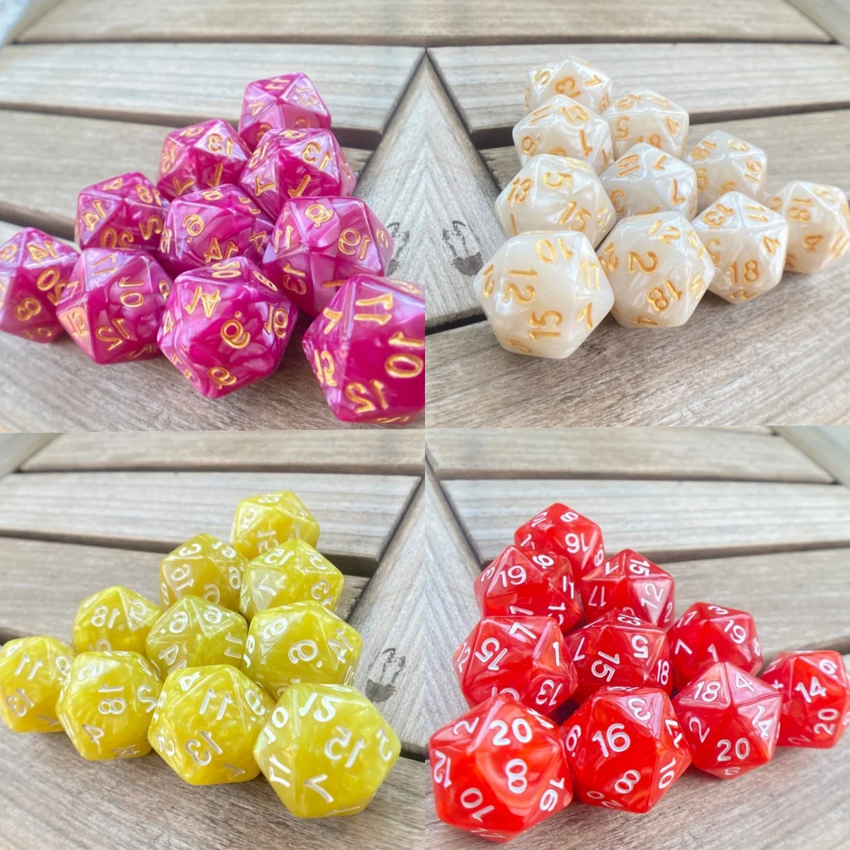 

10pcs D20 dungeon dices D&D Table board game 20 faces Acrylic Dice Sets Pearl Colorful dungeons and dragons d20 Dices