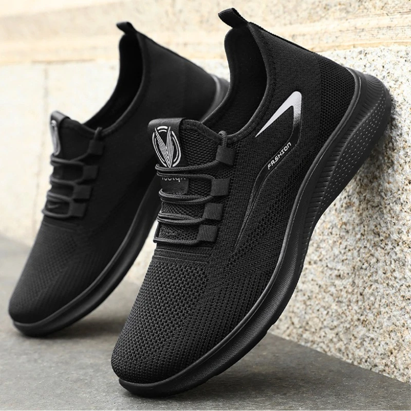 Lightweight Men Casual Shoes Breathable Slip on Male Casual Sneakers Anti-slip Men's Flats Outdoor Walking Shoes Big Size 47 48