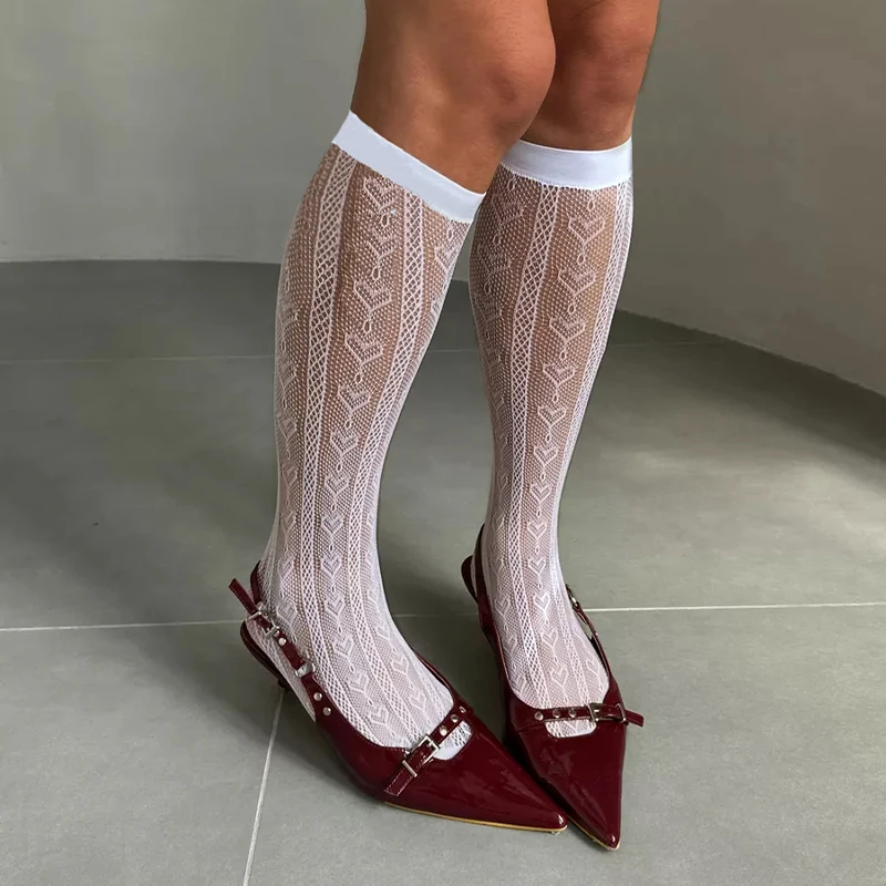 

1 Pair Elegant Lolita Knee High Socks Women Stockings Sexy Lace Bow Long Socks Thigh High Stockings Sweet Girls Stocking