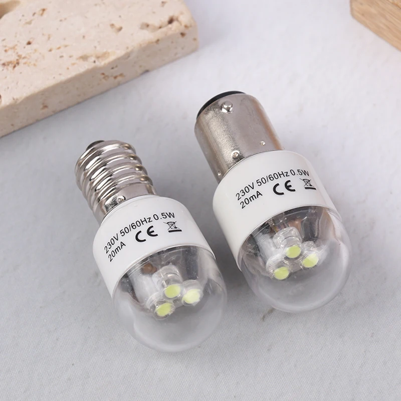 1 Pc BA15D/E14 Universal LED Cold Light Bulb 0.5W For Home Sewing Machine LED Light Bulbs Bulbs Accessories