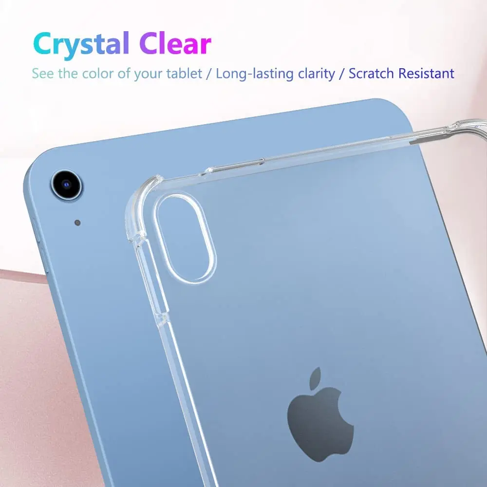 Casing Tablet untuk Apple iPad Air 2 3 4 5 mini 6 7 8 9 10 9.7 10.2 10.9 5/ke-6 ke-7 8th Gen ke-10 penutup belakang cangkang silikon lunak