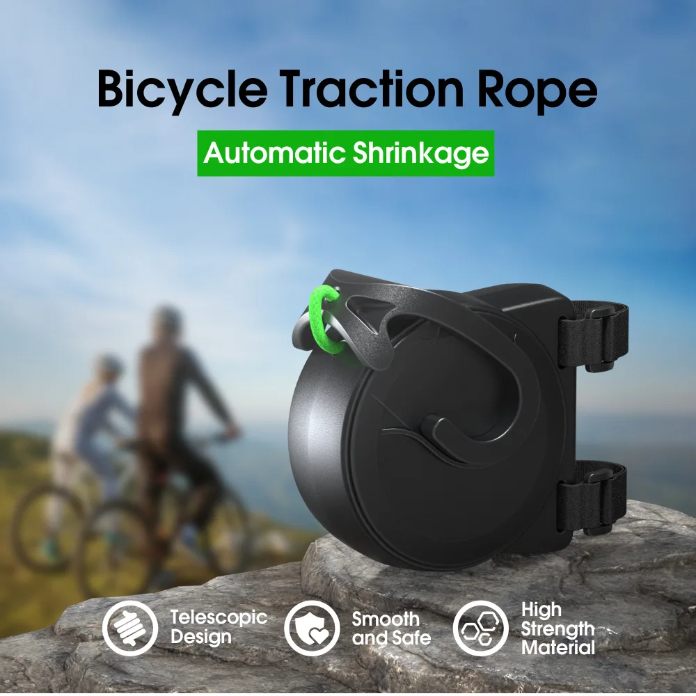 Flexible Retractable Bicycle Tow Rope Mountain Bike Parent Child Pulling Strap Outdoor Cycling Trailer System Quick Release