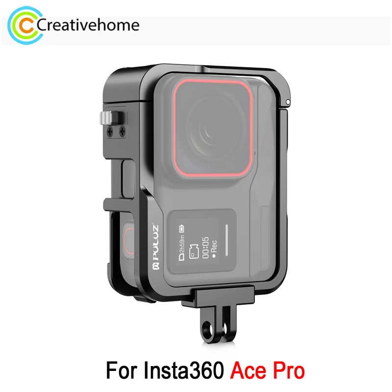 

PULUZ Metal Protective Frame For Insta360 Ace Pro Action Camera Cold Shoe Expansion Shockprooof Cage Accessories