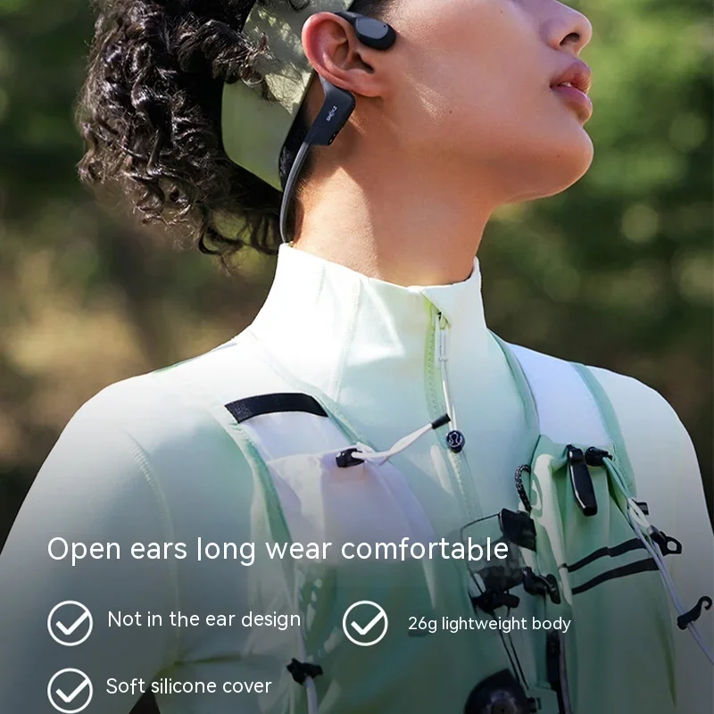 OpenRun-auriculares de conducción Air Bone, audífonos con Bluetooth, resistentes al agua, tecnología negra