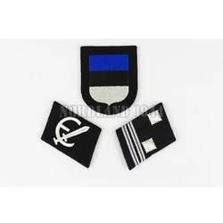 Reproduction Cosplay German Elite 20 Estonia Collar Tabs and Sleeve Shield Rank Insignia Armband Nordland 1944